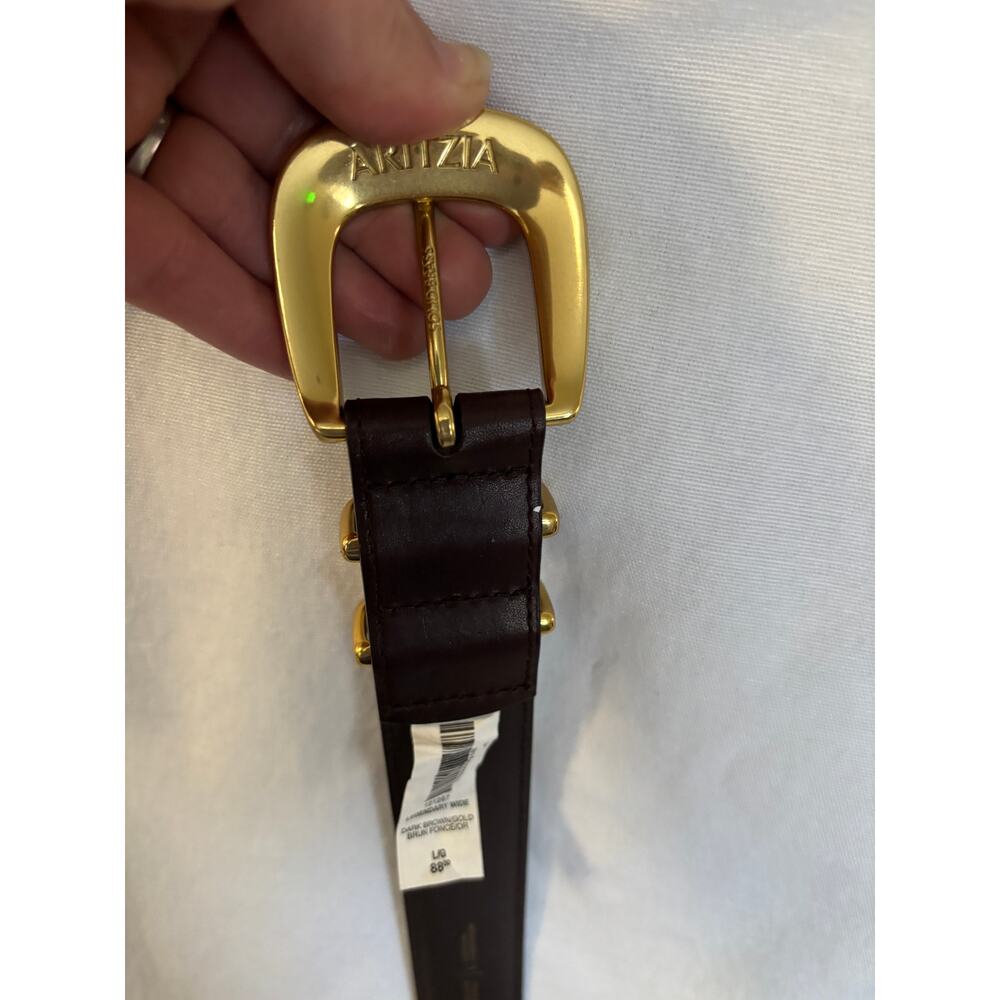 Aritzia “Legendary Wide” Brown Leather Belt Size L - Picture 5 of 6